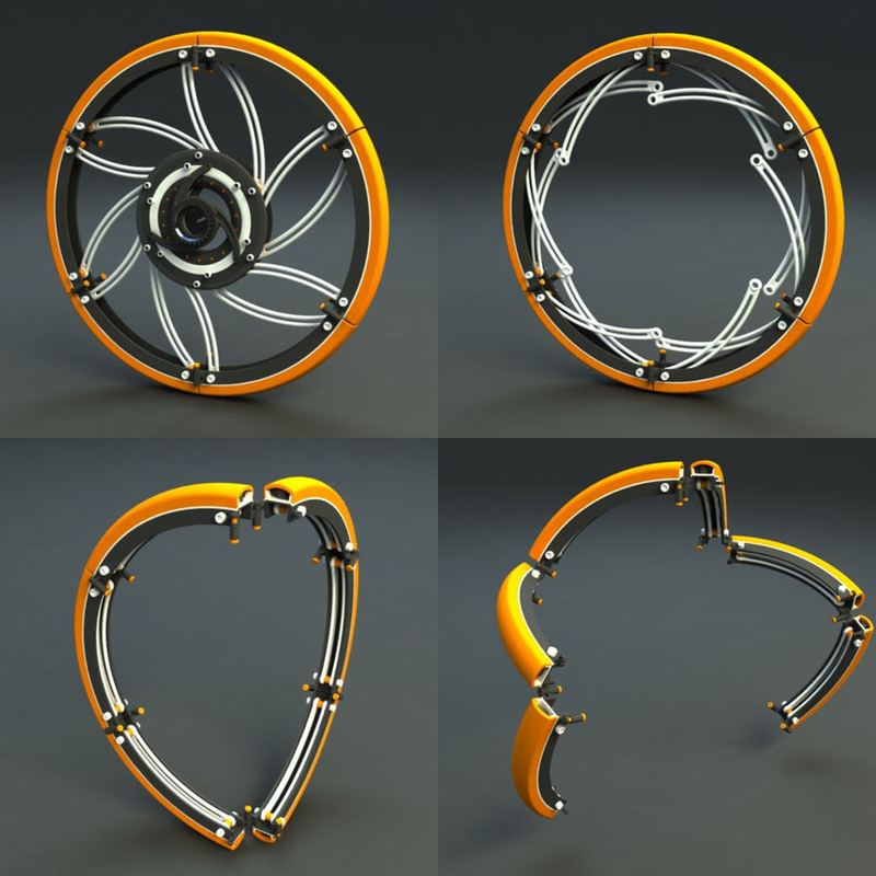Illustration for article titled Is a Bike With Collapsing Wheels Really a Good Idea?
